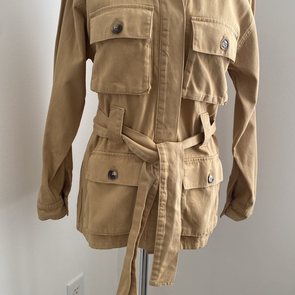 Topshop Belted Safari Cargo Jacket Size 0-2 XS - Picture 3 of 10